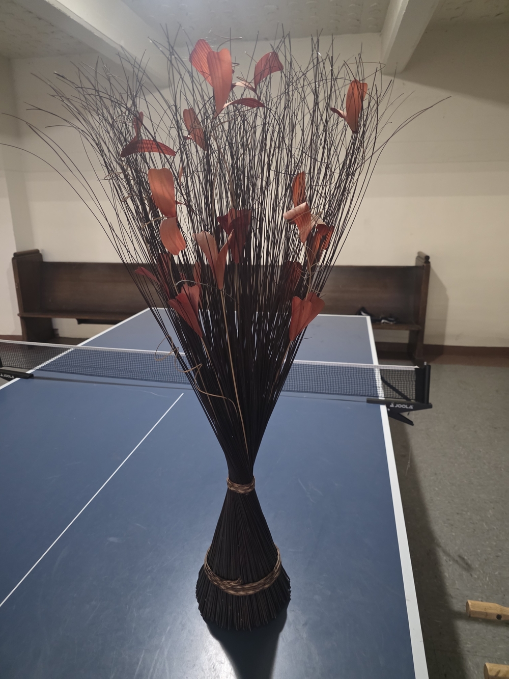 Decorative Floor Bundle with Orange Accent Leaves